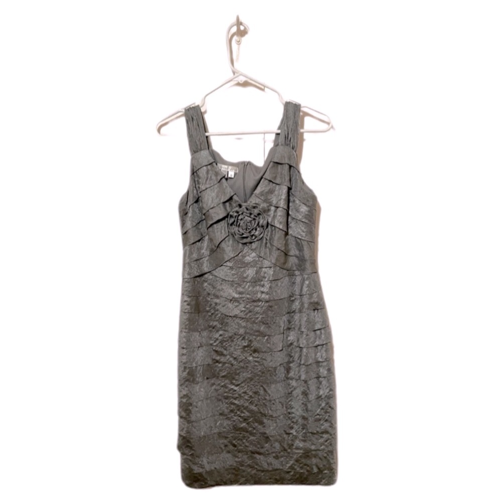 Classic Grey Shift Cocktail Dress Size 10 London Times